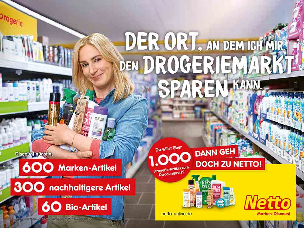 Drogerie Kampagne bei Netto, One Stop Shopping, Netto Marken Discount bietet großes Drogeriesortiment