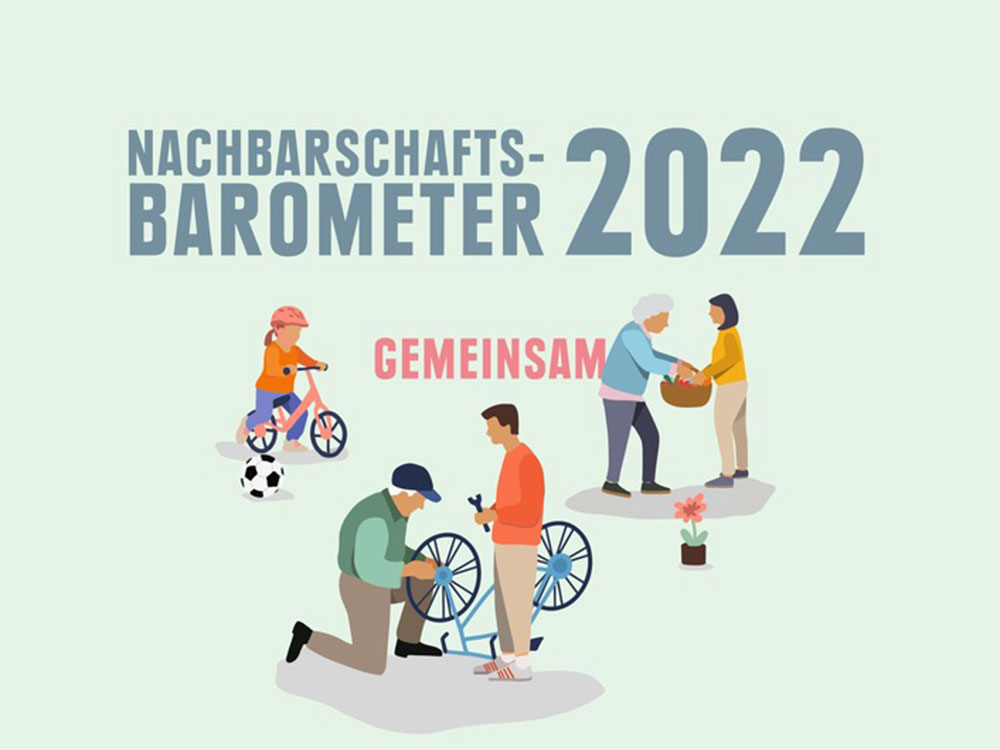 Gemeinsam leben in Deutschland, EDEKA Nachbarschaftsbarometer 2022, besonders junge Menschen wünschen sich mehr Miteinander