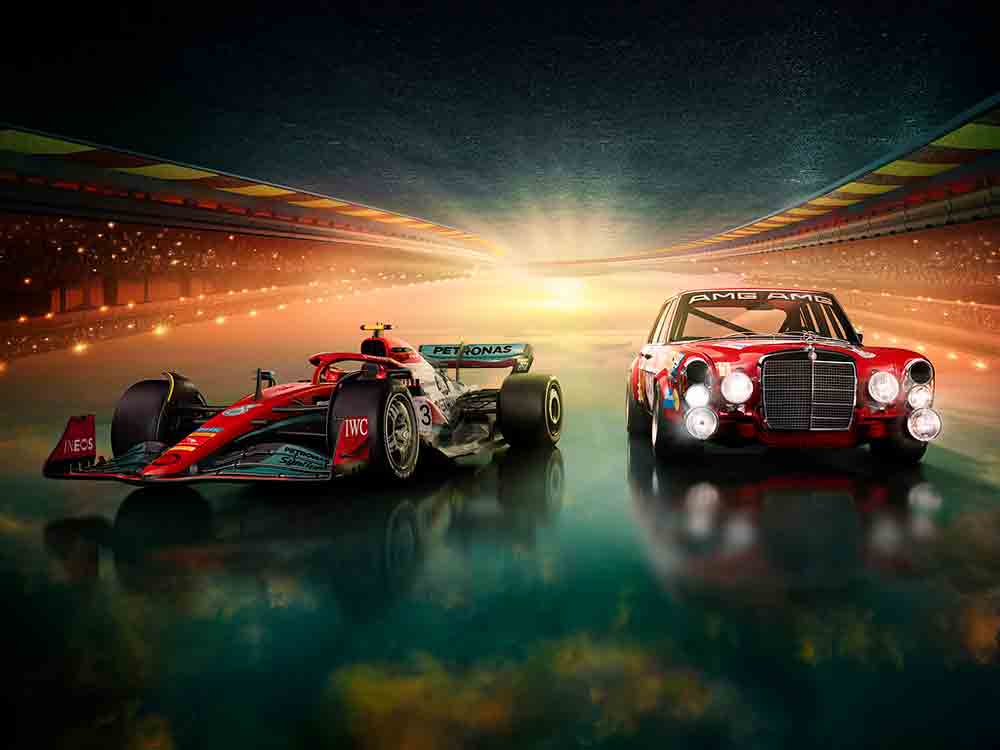 Das Mercedes AMG Petronas F 1 Team feiert 55 Jahre AMG