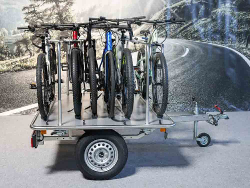 Fahrrad Transportanhänger für Pkw bietet Platz für bis zu 6 schwere E Bikes