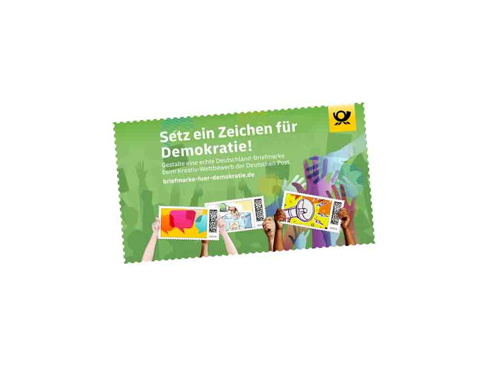 in (Postwert-)Zeichen für die Demokratie, Deutsche Post startet Briefmarken Gestaltungs Wettbewerb, 5. bis 30. September 2022