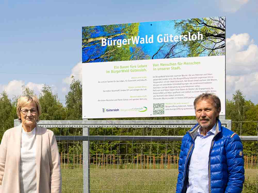Gütersloh, Bürgerwald eröffnet, mitmachen und Baumpate werden, 8. September 2022