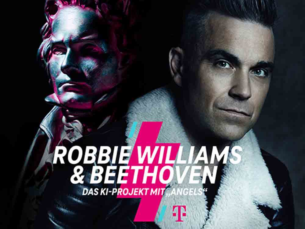 Robbie Williams und Beethoven KI, Weltstar veröffentlich neue »Angels« Version mit der Telekom, Audio