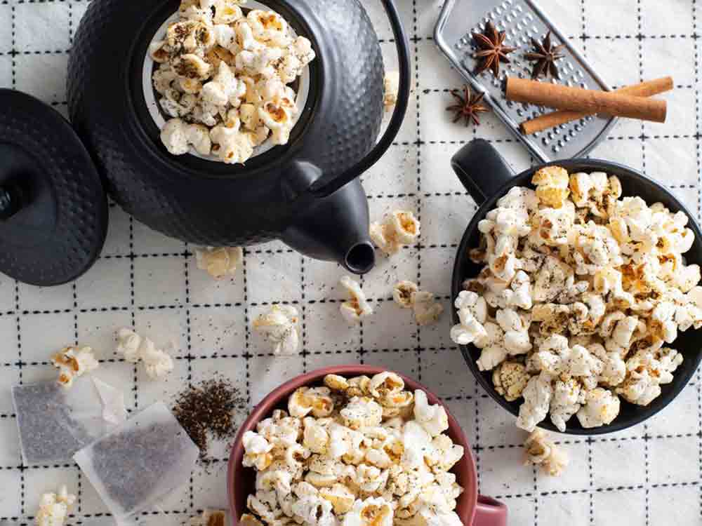 Popcorn Snacks für kalte Tage, schnelle Rezeptideen mit Puffmais aus den USA