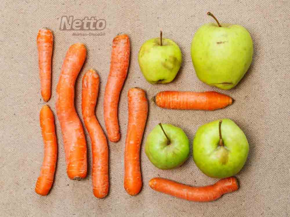 Keiner ist perfekt, Netto verkauft krummes Obst und Gemüse, gemeinsam gegen Lebensmittelverschwendung