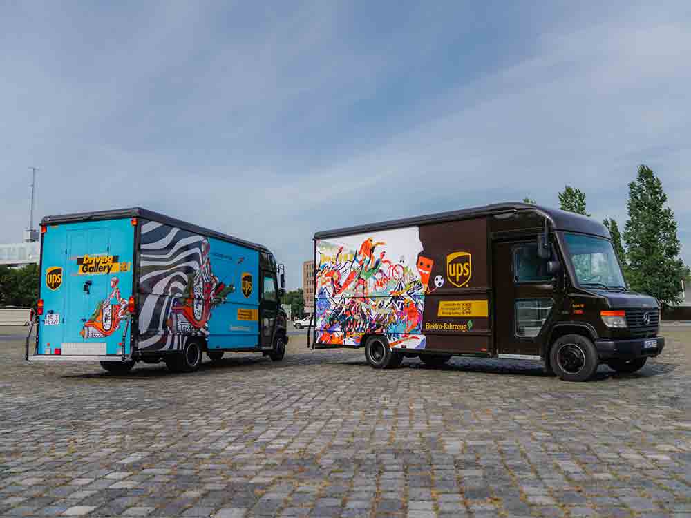 UPS Driving Gallery, UPS Zustellfahrzeuge werden zur rollenden Leinwand für Kleinunternehmen, auch in Bielefeld