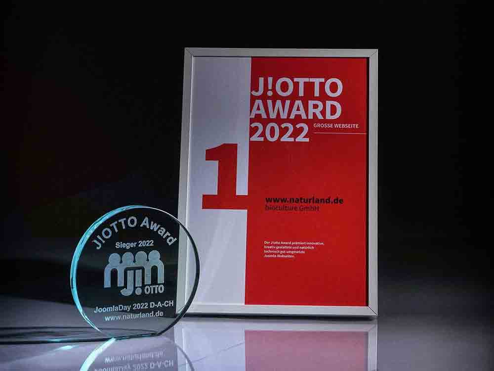 J!Otto Award für die Website naturland.de