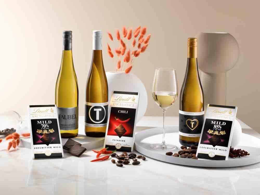 Lindt startet neue Kooperation mit Online Weinhändler Vinzery, ikonisches Food Pairing, Schokolade und Wein