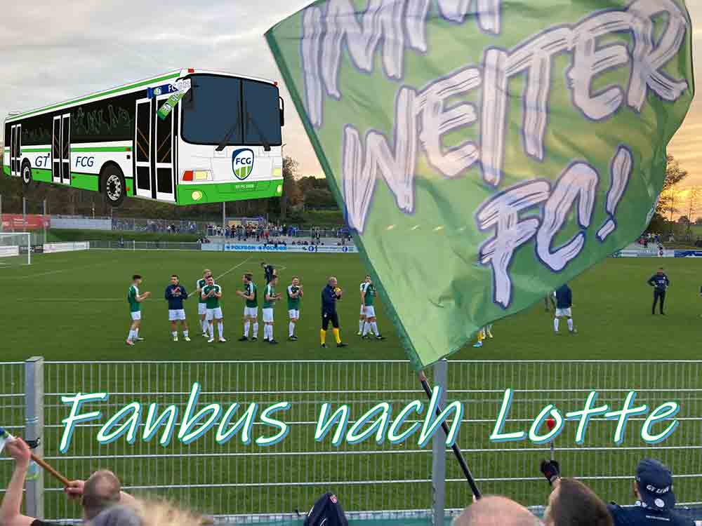 Fußball Gütersloh, FCG Fanbus fährt zum Spiel bei den Sportfreunden Lotte