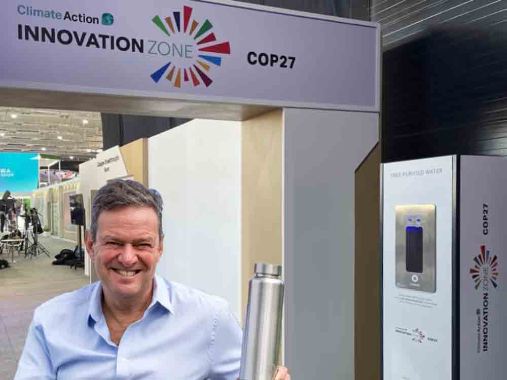 Global climate castrophe in the spotlight in Sharm El Sheik, Egypt, with Bluewater hydration station solutions