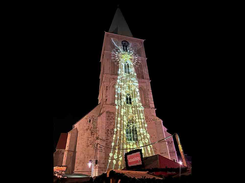 Hamm, Weihnachtsgeschichte auf dem Kirchturm, Video Mapping Show, 21. November bis 30. Dezember 2022