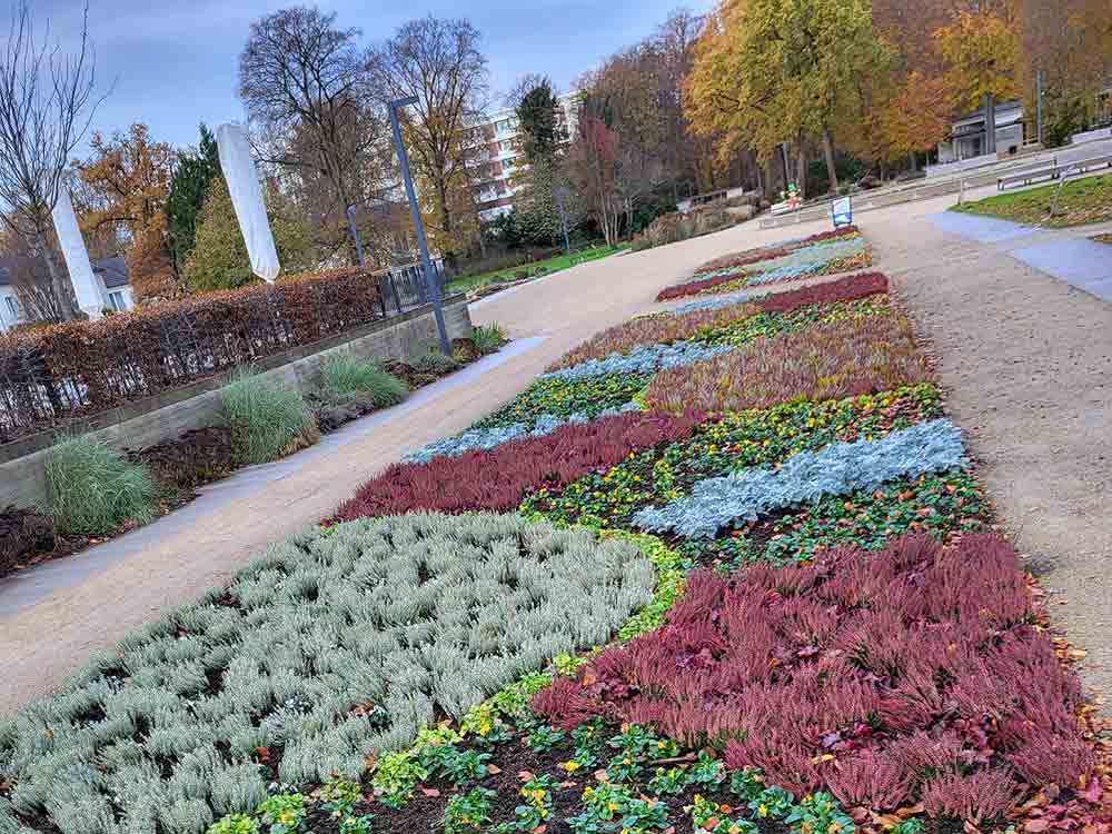 Bad Lippspringe, Herbstflor sorgt für bunte Farbtupfer in der Gartenschau