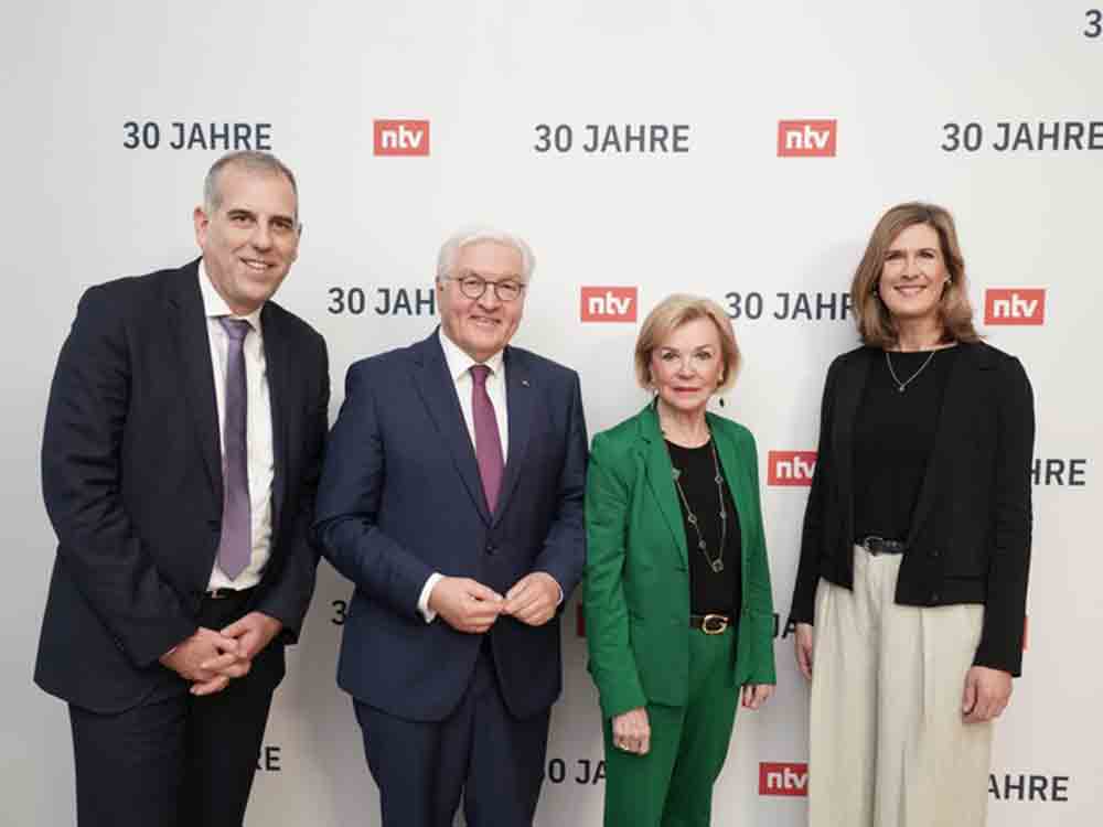 30 Jahre NTV, 30 Jahre unabhängiger Journalismus, Jubiläumsfeier mit Bundespräsident Frank Walter Steinmeier und viel Prominenz in Berlin