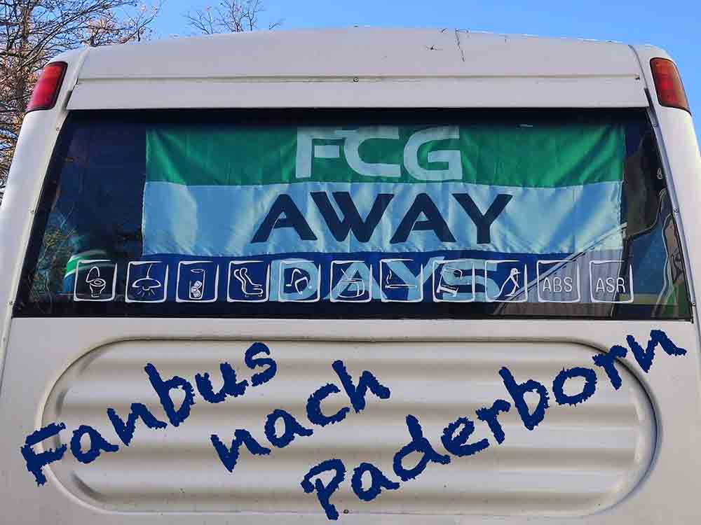 Fußball Gütersloh, FCG Fanbus fährt zum Auswärtsspiel beim SC Paderborn II, 4. Dezember 2022