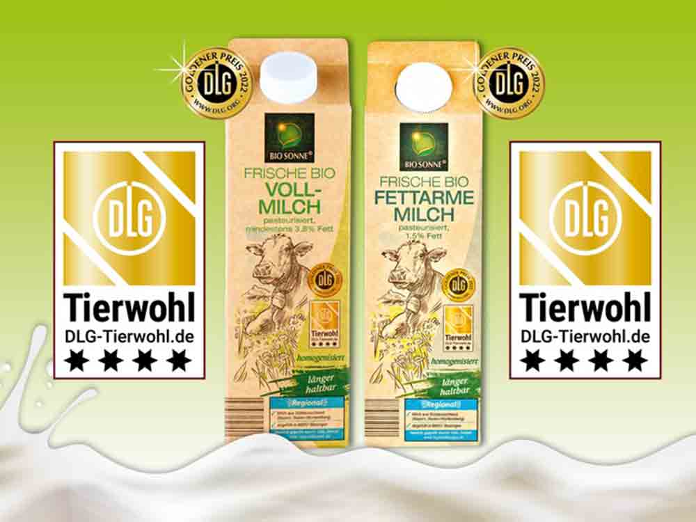 Goldene DLG Tierwohl Prämierung für Milch der NORMA Eigenmarke Bio Sonne verliehen