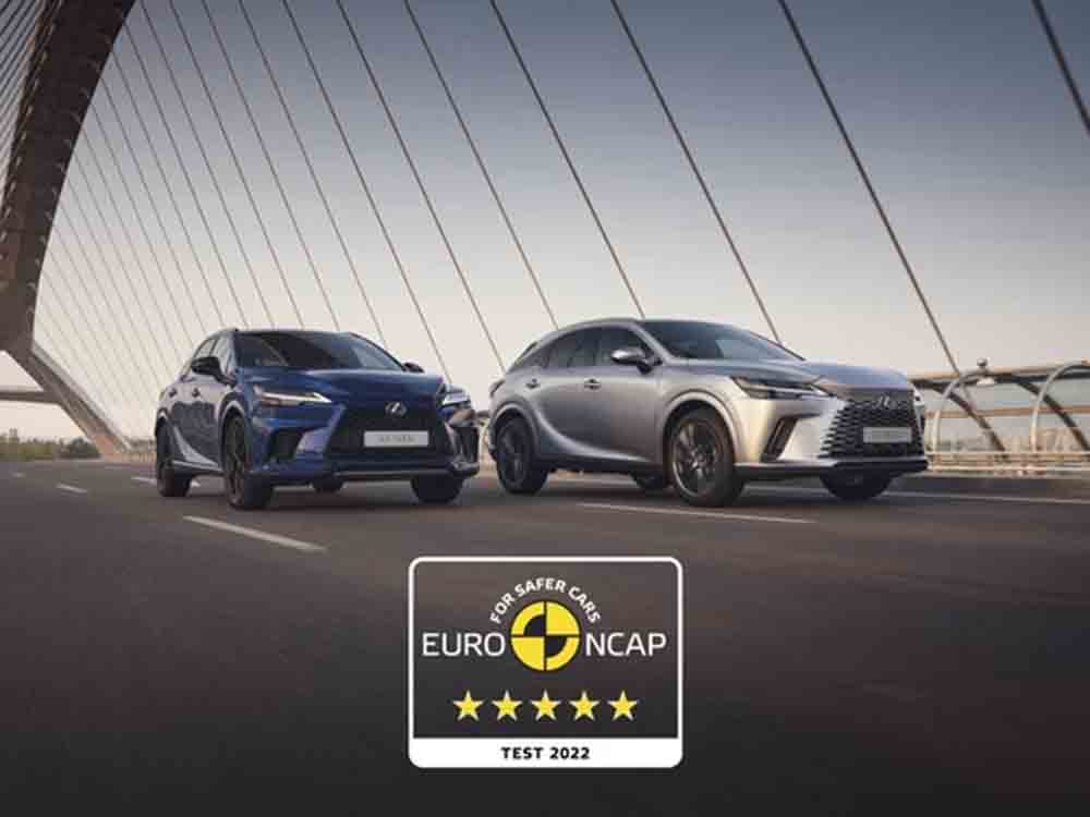 Ausgezeichnete Sicherheit, 5 Sterne für den Lexus RX, Bestwertung im unabhängigen Euro NCAP Crashtest