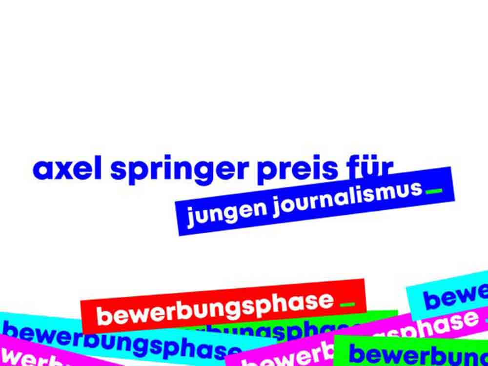 32. Axel Springer Preis für jungen Journalismus: Bewerbungsphase startet