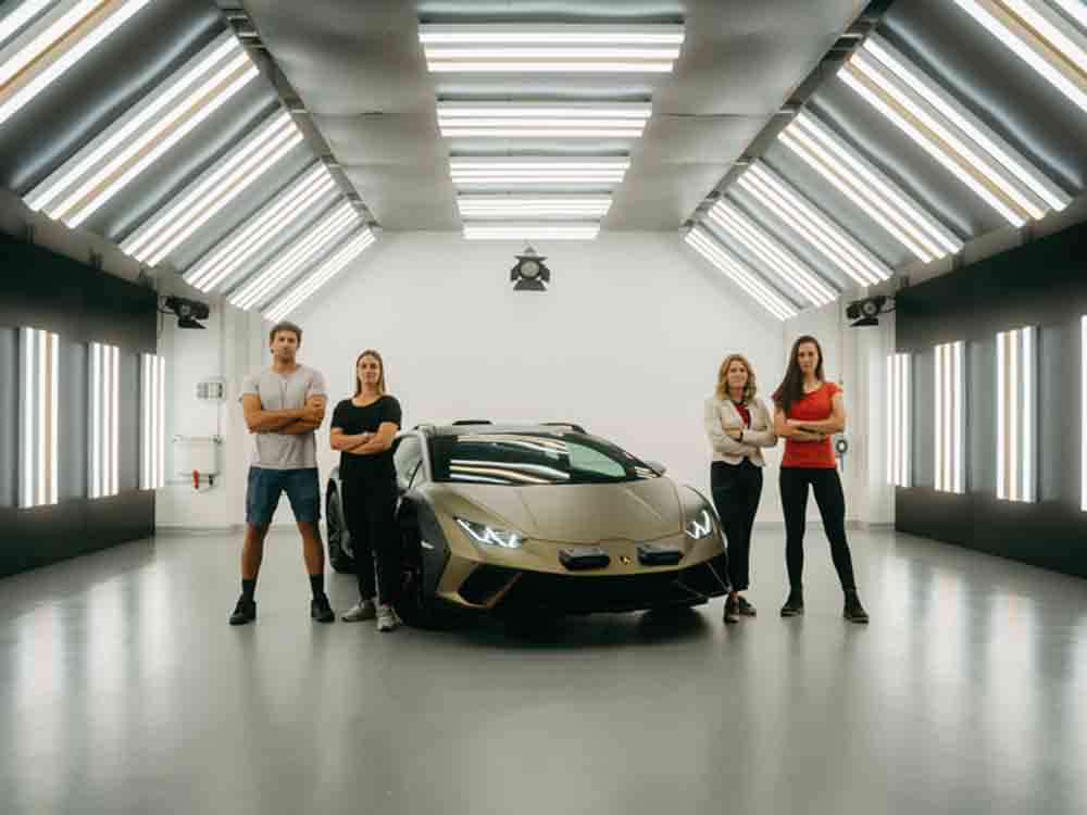 Lamborghini, »Beyond the concrete« mit dem Huracán Sterrato und 4 Extremsportlern