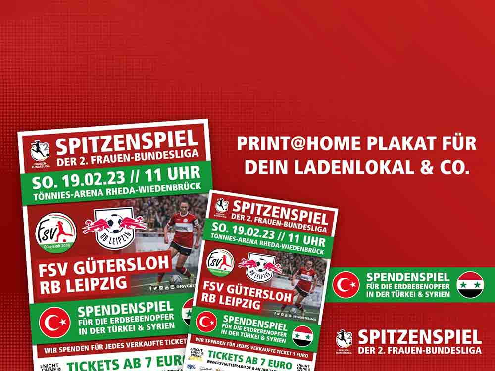 Fußball in Gütersloh, Spendenspiel, Print @ Home Sonderplakat zum Selberdrucken für alle Ladenlokale, Gaststätten & Co.