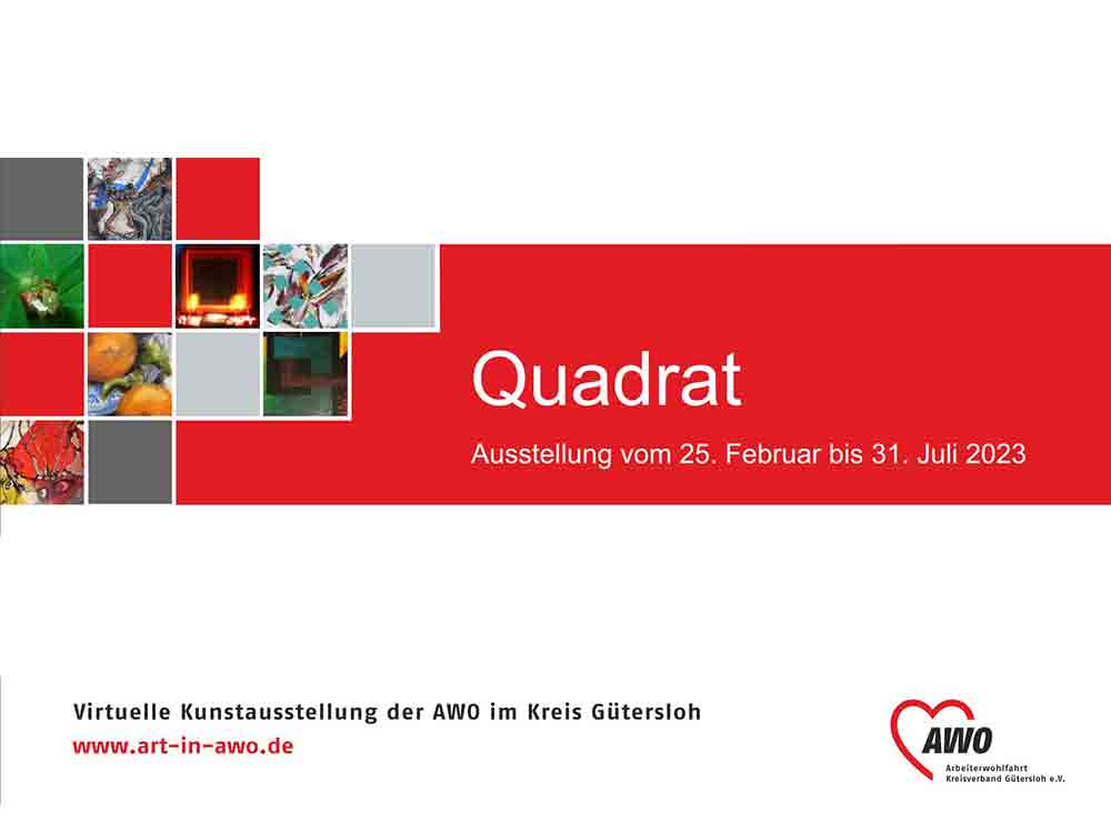 Gütersloh, »Quadrat«, Art in AWO zeigt virtuelle Kunstausstellung, 25. Februar bis 31. Juli 2023