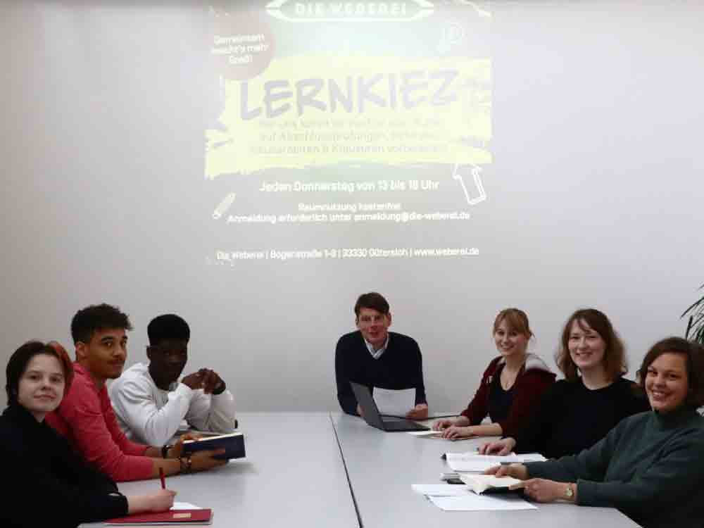 Gütersloh, Lernkiez ab März 2023 in der Weberei, Bürgerkiez unterstützt Schüler bei der Prüfungsvorbereitung