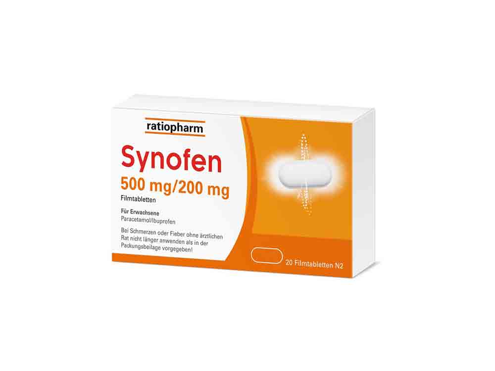 Neues Schmerzmittel rezeptfrei erhältlich, Synofen von Ratiopharm: schnell, stark und gut verträglich bei Schmerzen