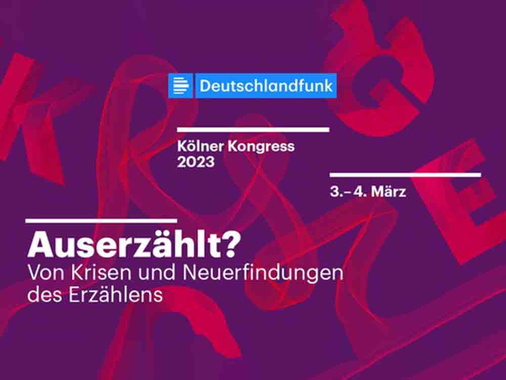 3. und 4. März 2023 im Kölner Deutschlandradio Funkhaus, Live Hörspiel Performance, Vorträge, Gespräche und Preisverleihung beim Kölner Kongress 2023