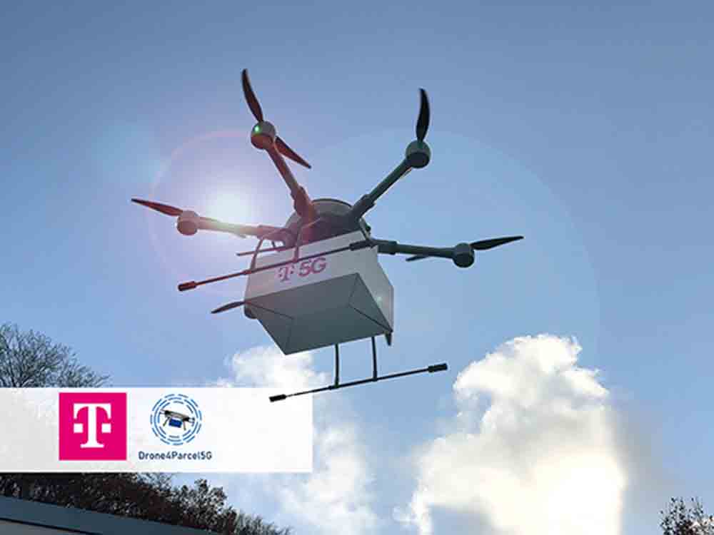 5 G Netz der Telekom bringt autonome Lieferdrohnen zum Fliegen