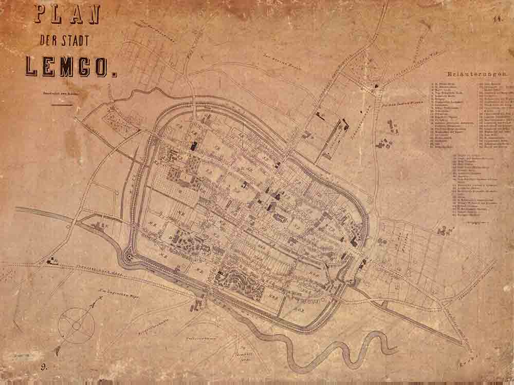 Volkshochschule Detmold Lemgo, Mitmachprojekt zu historischen Orten anhand des Stadtplanes von 1885, ab 23. März 2023
