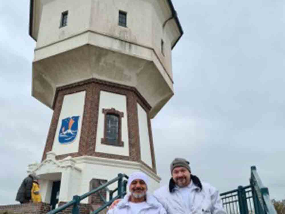 Bielefelder Spezialfirma reinigt den Wasserturm auf Langeoog
