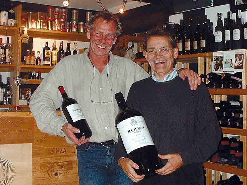 Anzeige: Weinpapst in Gütsel! Bern­hard Breuer im Weinhaus Gütersloh, September 2001