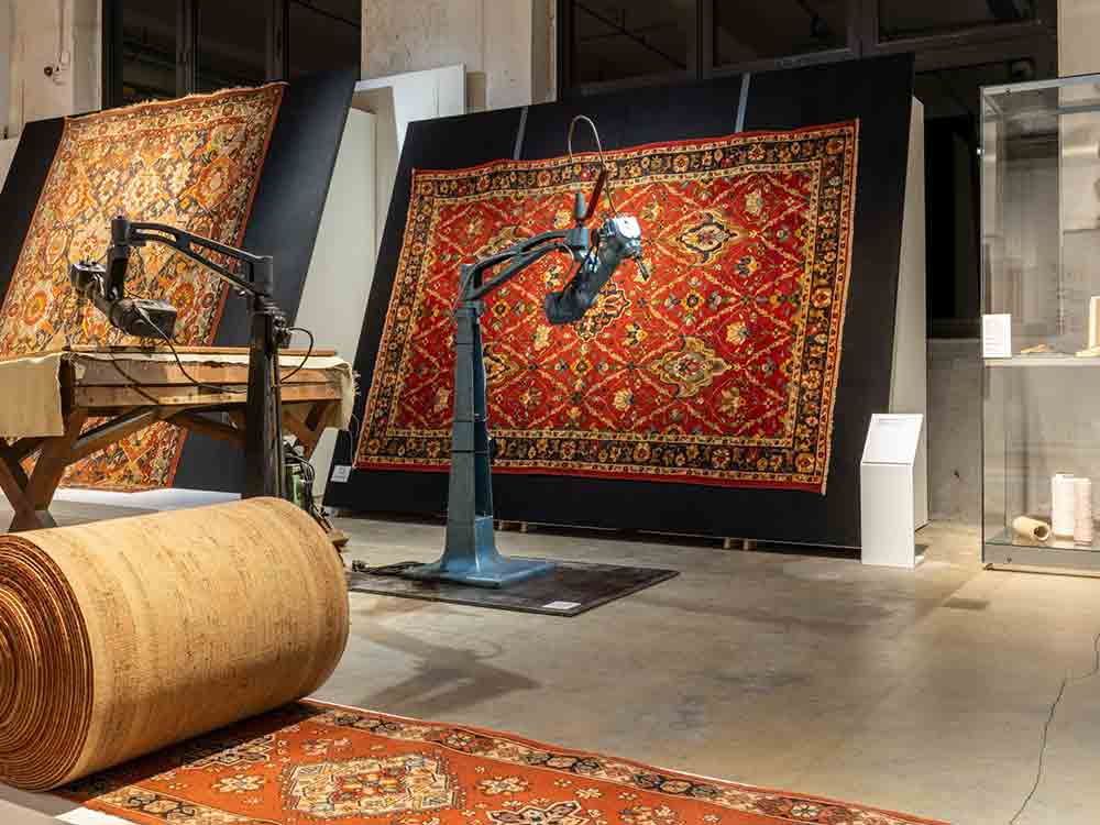 Der ewige Teppich, Import, Innovation, Industrie, neue Ausstellung im Textilwerk
