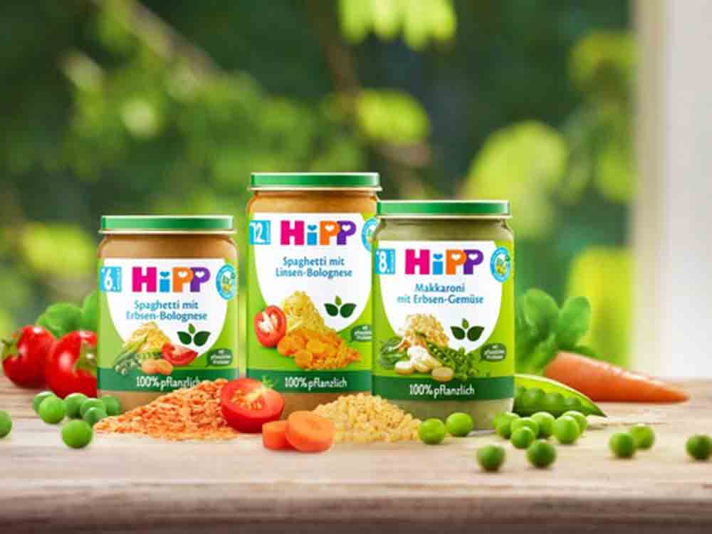 HIPP bringt 100 Prozent pflanzliche Menüs ins Babyglas
