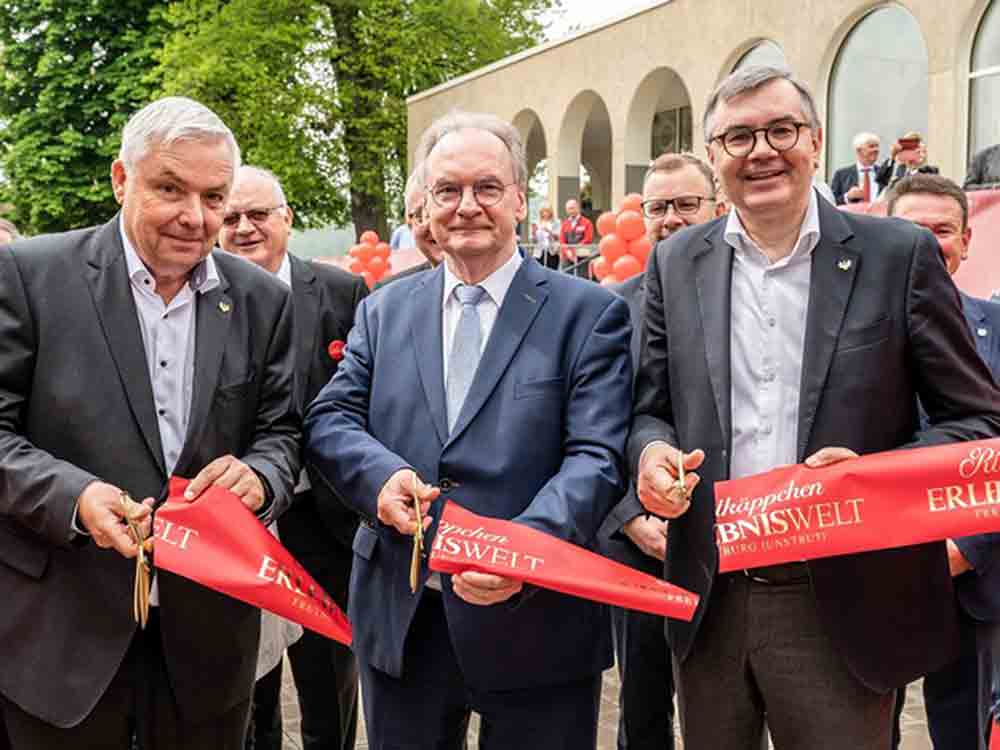 Rotkäppchen Erlebniswelt in Freyburg (Unstrut): ein modernes Besucher Highlight rund um Deutschlands beliebteste Sektmarke öffnet am 13. Mai 2023 die Türen