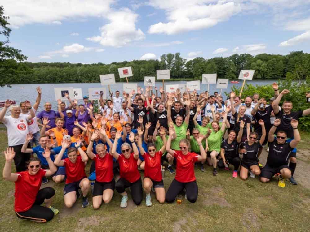 11. Firmenstaffellauf von Help Age Deutschland in Osnabrück am 1. Juli 2023, Team Adidas will Titel erneut verteidigen