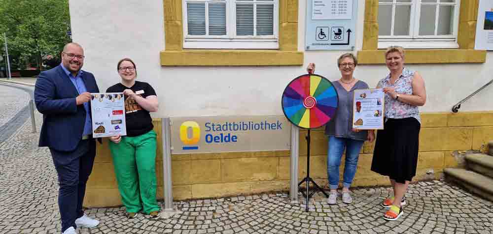 Oelde, 50 Jahre Stadtbibliothek, das Sommerfest, am Samstag, 8. Juli 2023, wird an und auf der Geiststraße gefeiert