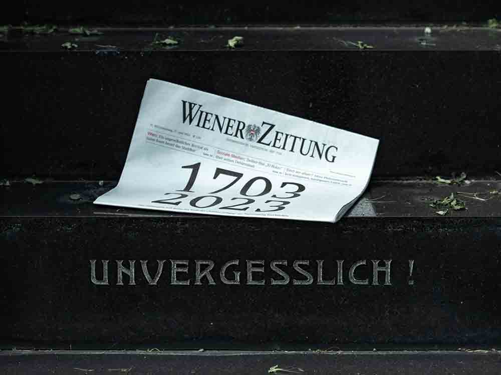 Im 320. Lebensjahr unerwartet verstorben – Kondolenzbuch für die Wiener Zeitung