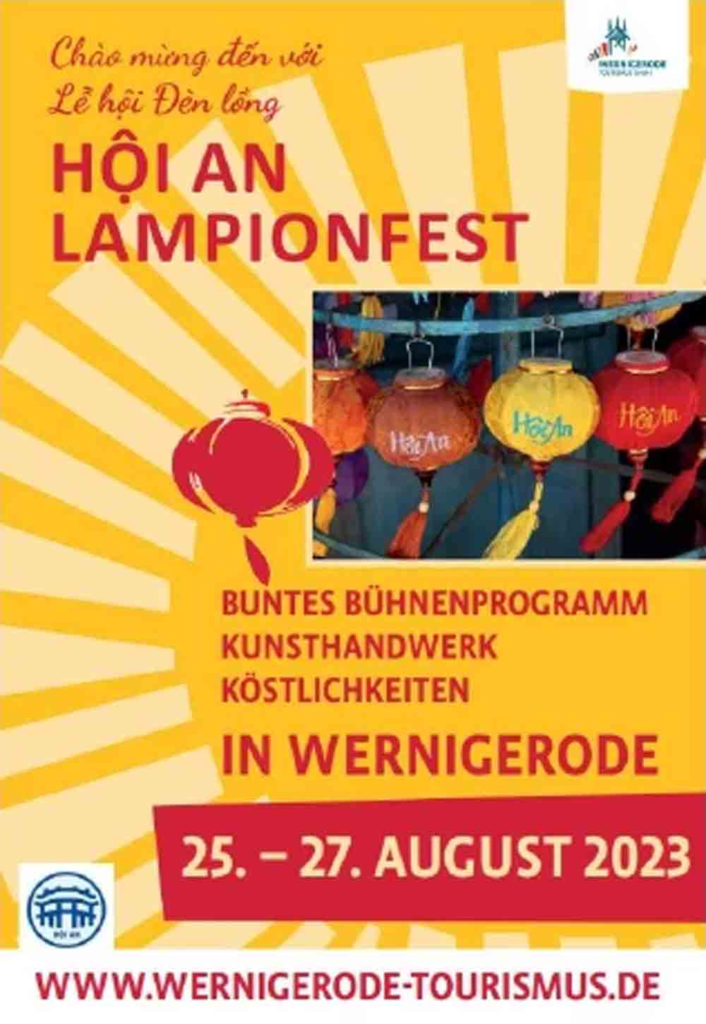 Hoi An Lampionfest 2023, Altstadt Wernigerode im Licht hunderter handgefertigter Lampions, 25. bis 27. August 2023