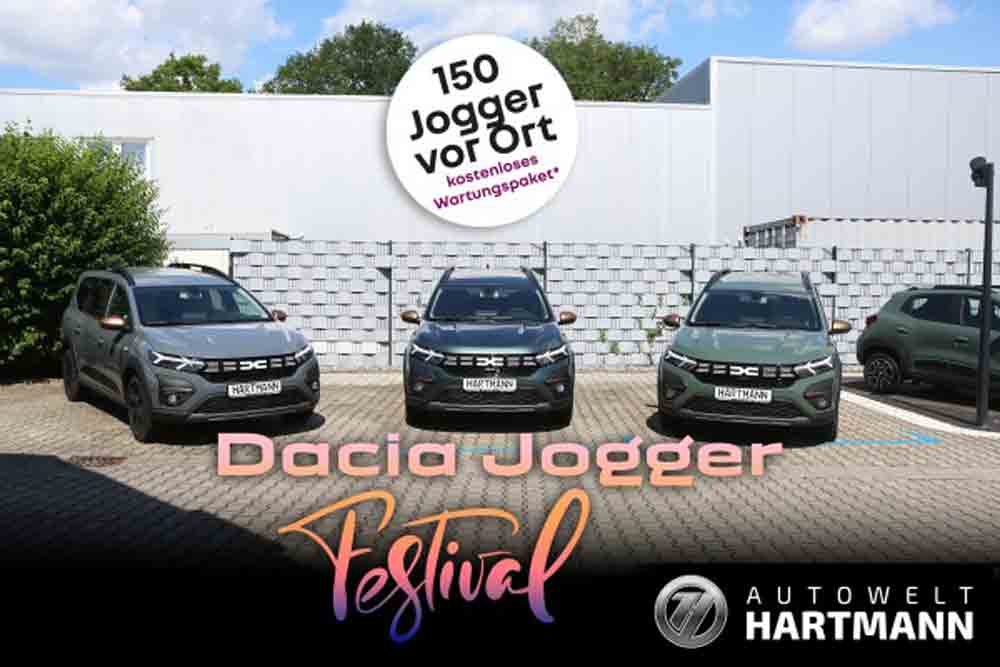 Dacia Jogger Festival: Autohaus Hartmann setzt auf günstige Mobilität, bis Ende August 2023