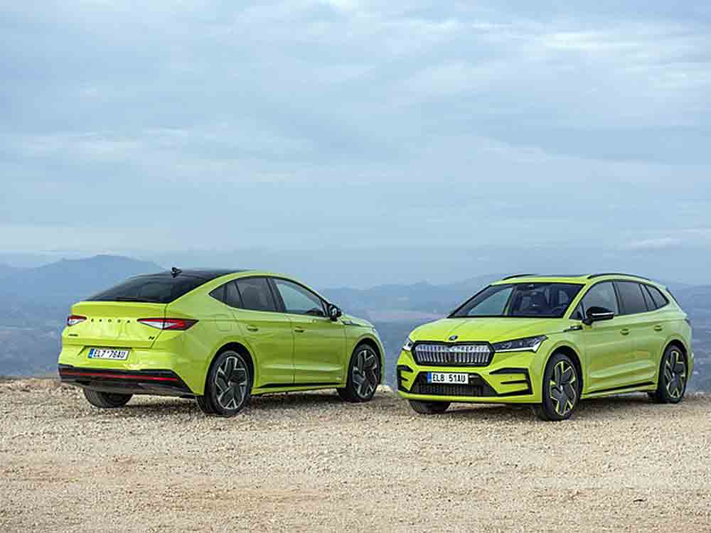 Škoda Enyaq Coupé RS iV und Škoda Enyaq RS iV erzielen Top Ergebnisse bei ADAC Autotest
