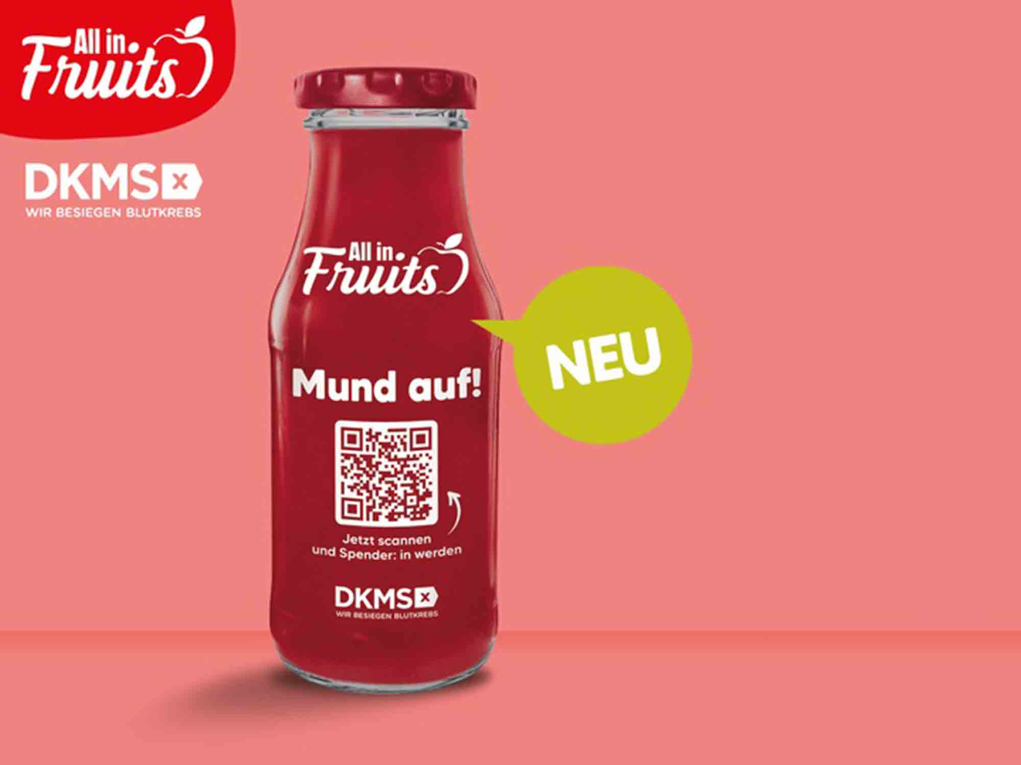 Neuer Smoothie von All in Fruits: EDEKA Verbund und DKMS gemeinsam gegen Blutkrebs