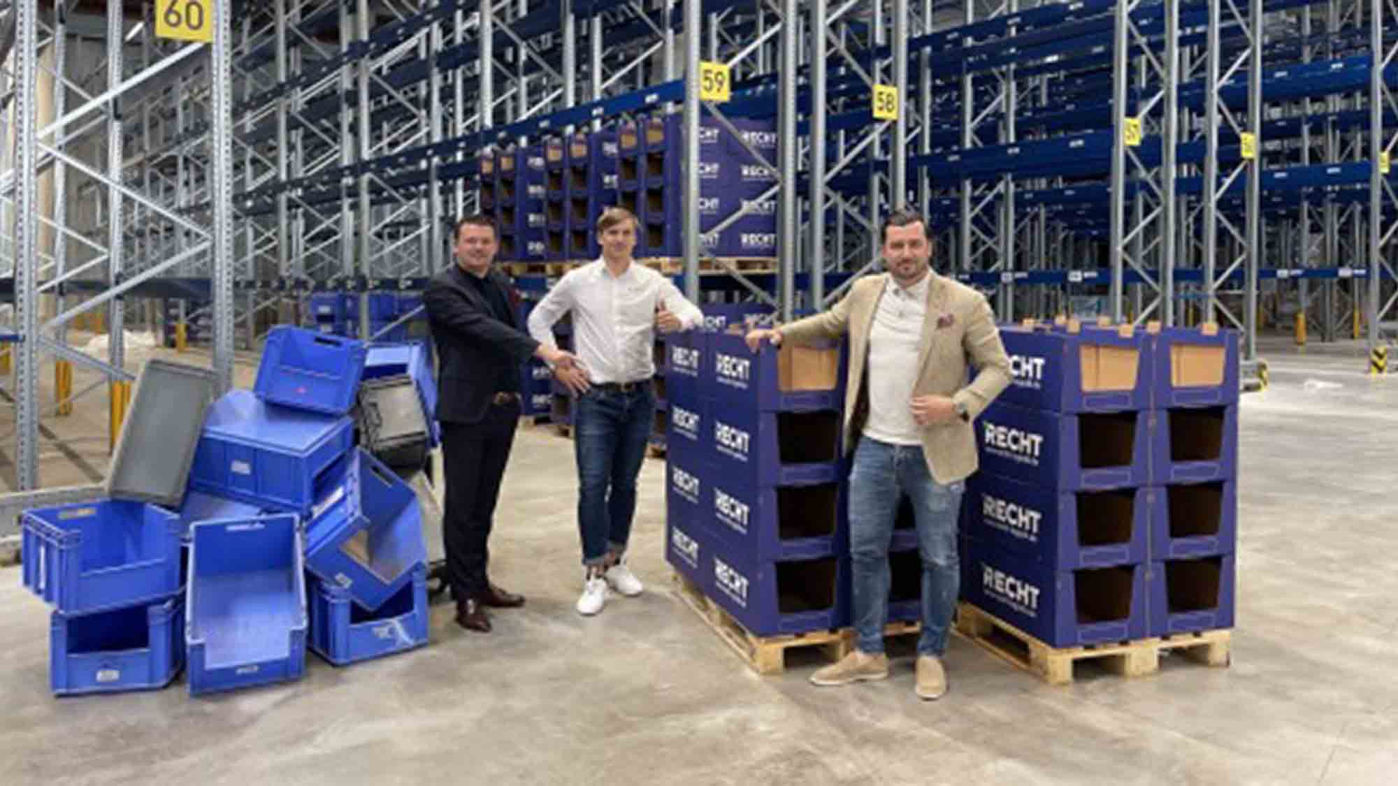 Pappe statt Plastik: Recht Logistik Gruppe bestellt 50.000 Lagerkartons
