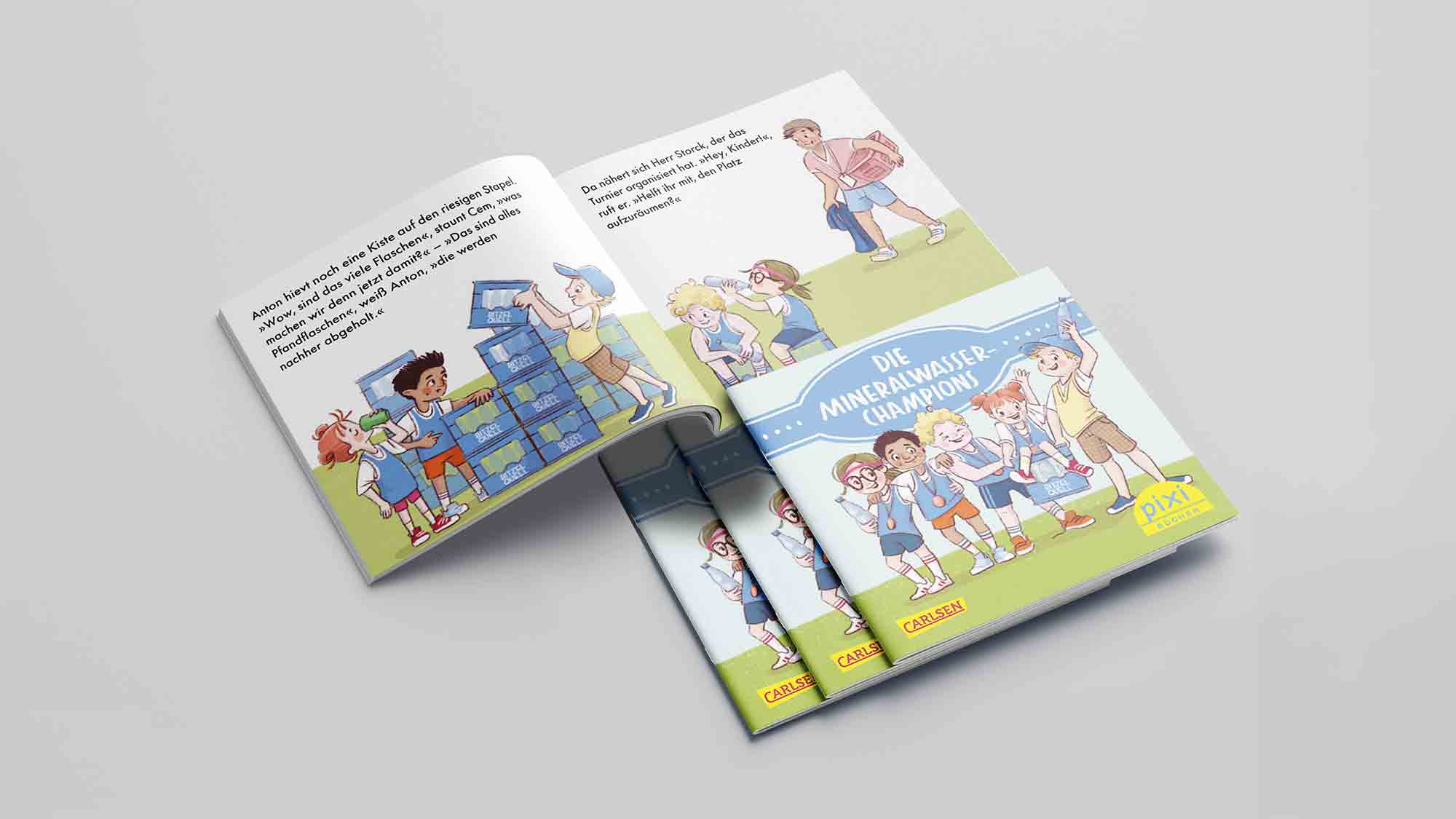 Neues Pixi Buch für Kinder: die Mineralwasser Champions