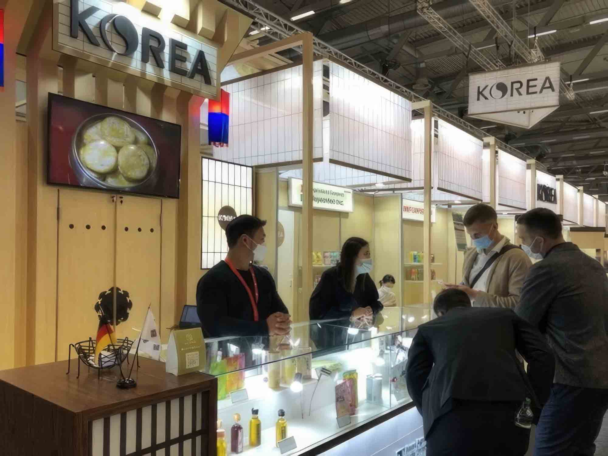 Der koreanische Pavillon präsentiert auf der führenden Lebensmittelmesse neue koreanische Produkte