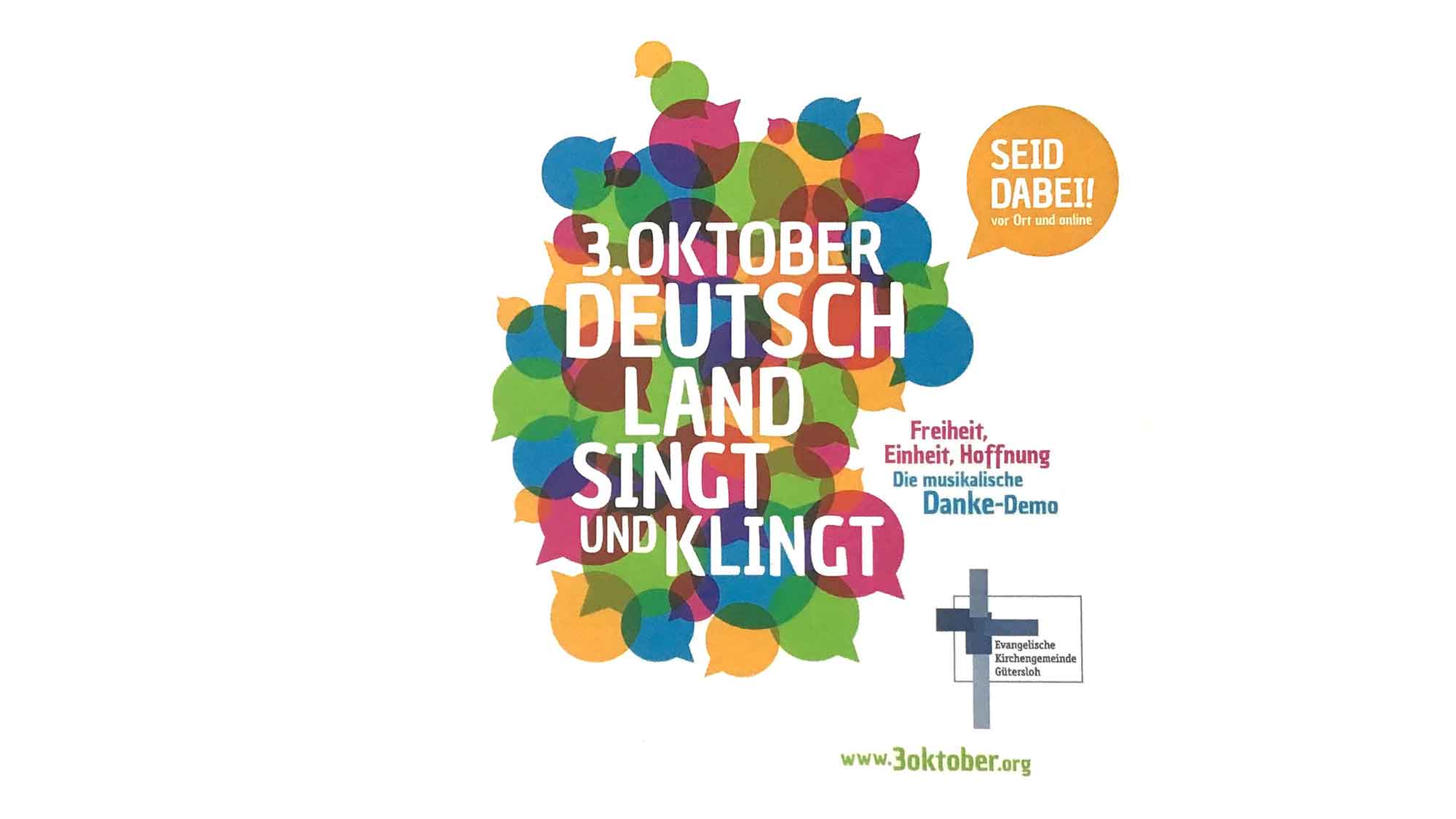 Evangelischer Kirchenkreis Gütersloh: Gütersloh singt am Tag der Deutschen Einheit, 3. Oktober 2023