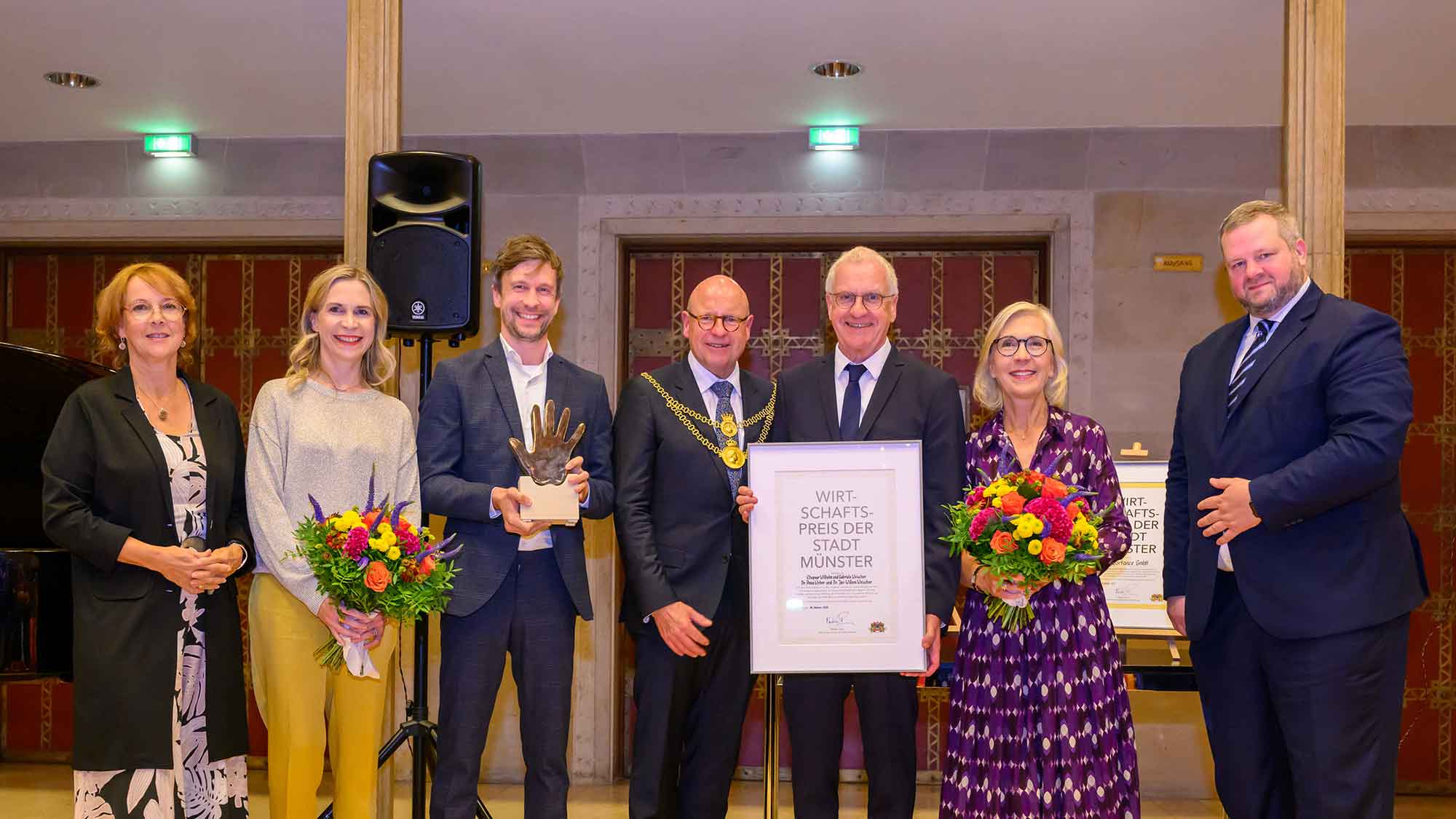 Die Stadt Münster hat Baby One und Agriportance mit dem Wirtschaftspreis 2023 ausgezeichnet