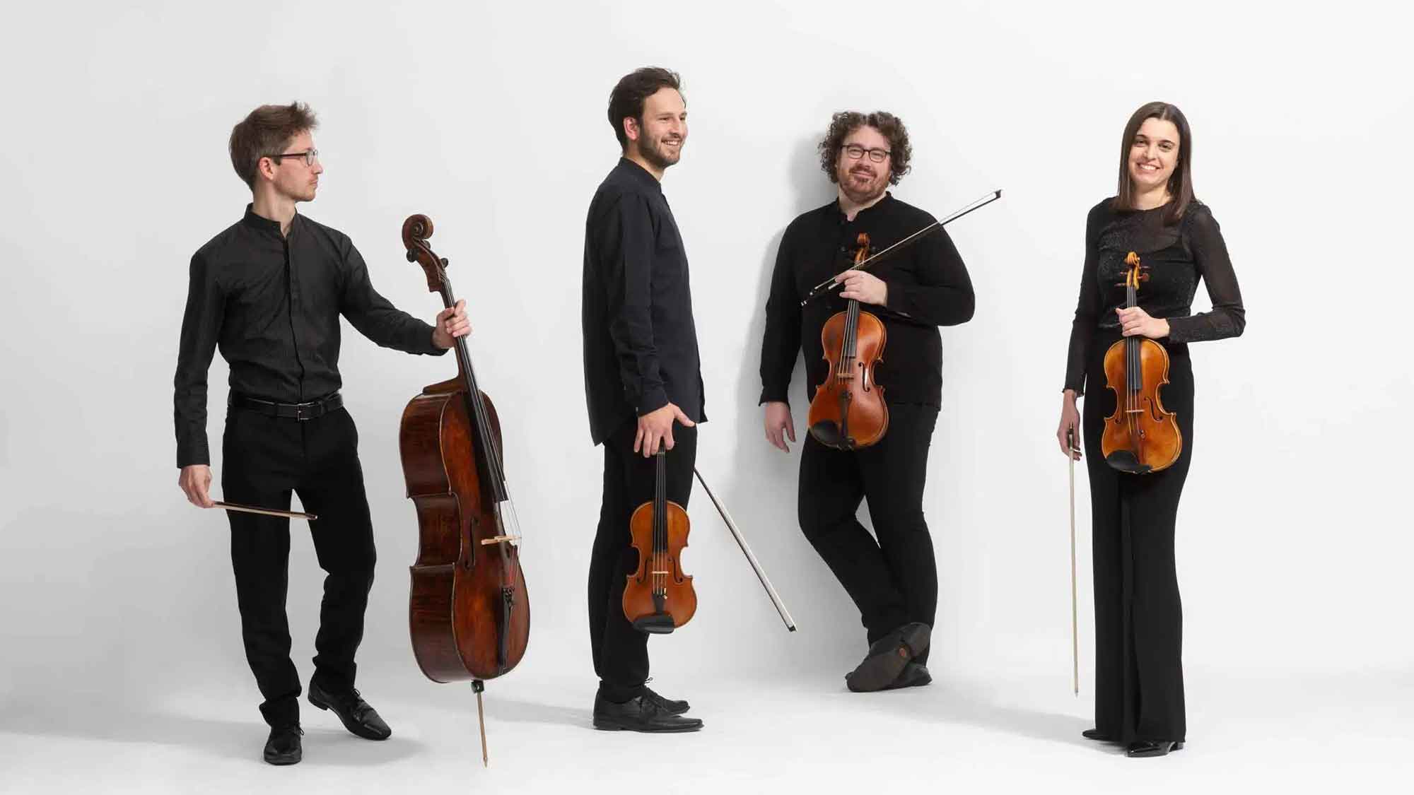 Adelphi Quartett: 4 Horizonte, 4 Instrumente, 16 Saiten, Konzert am 11. November 2023 im Gustav Lübcke Museum Hamm