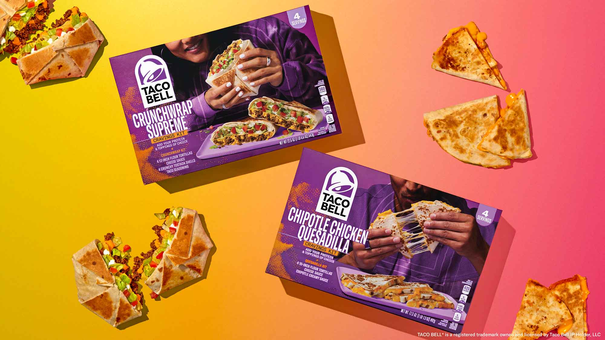 For the First Time Ever, Fans Can Make a Taco Bell Approved Crunchwrap Supreme and Chipotle Chicken Quesadilla at Home