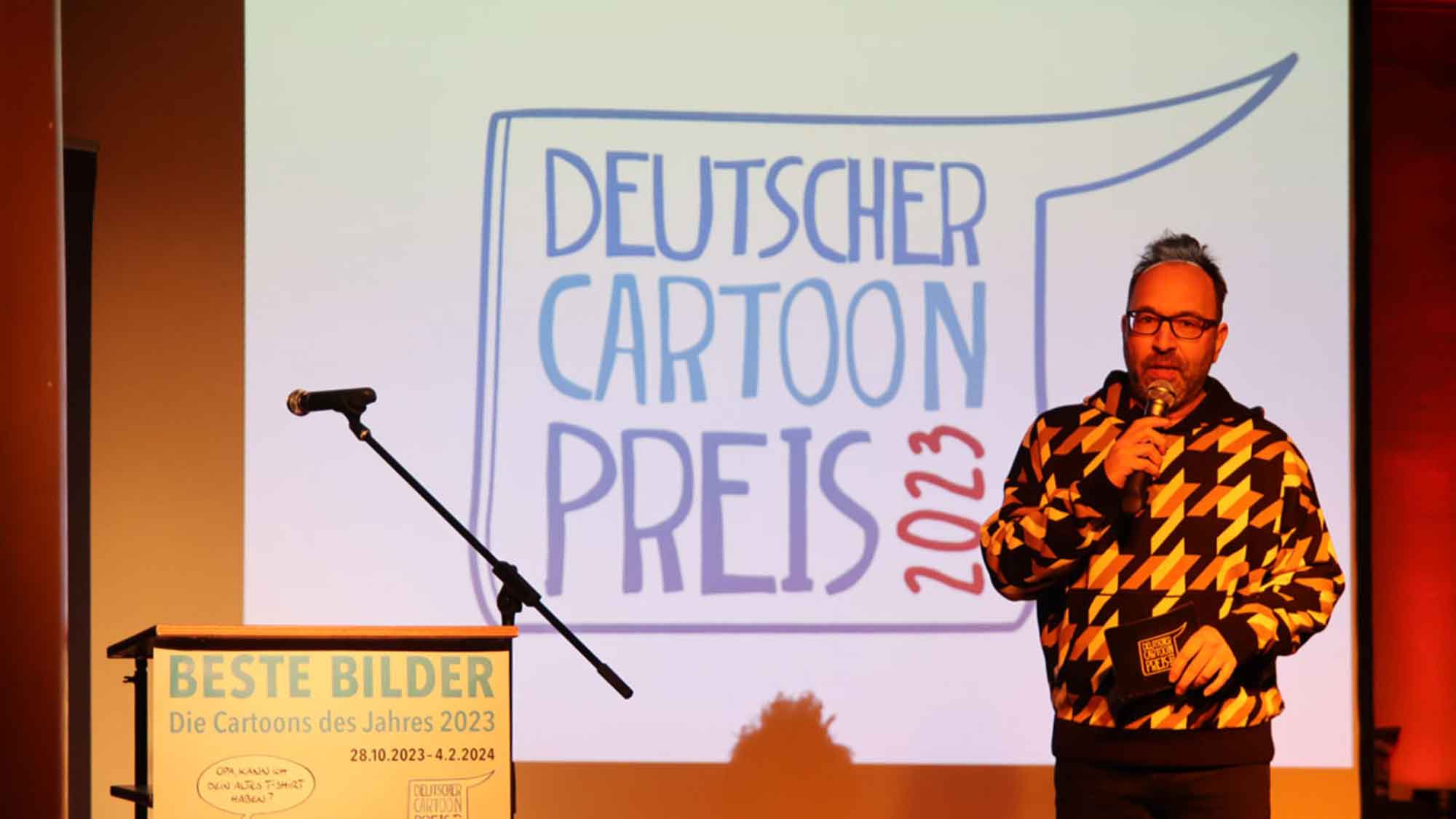 Caricatura Galerie für Komische Kunst Kassel, Teufel am Rande des Burnouts, Deutscher Cartoonpreis 2023 geht an OL