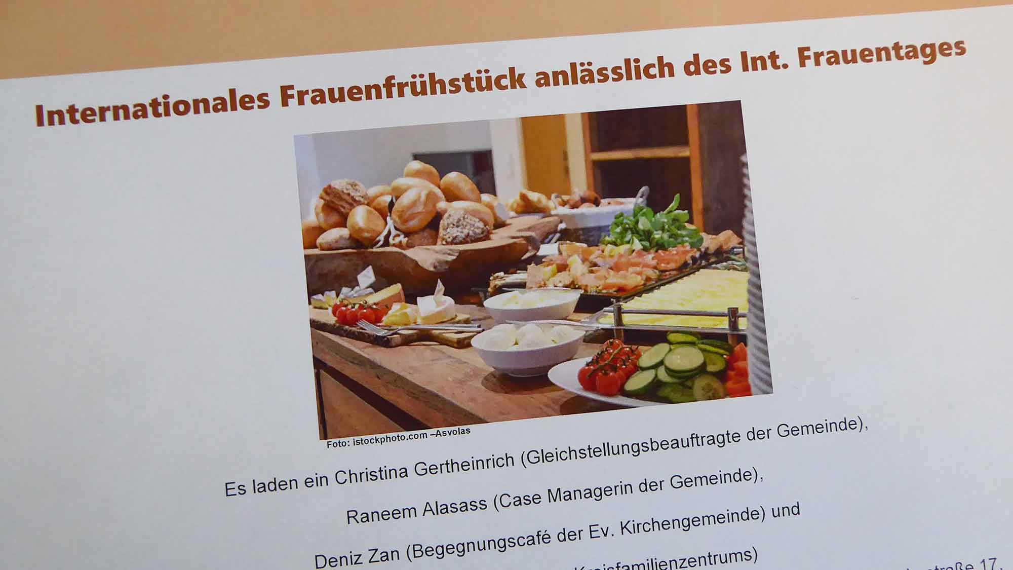 Internationales Frauenfrühstück in Herzebrock Clarholz, vormittags am Freitag, 12. April 2024